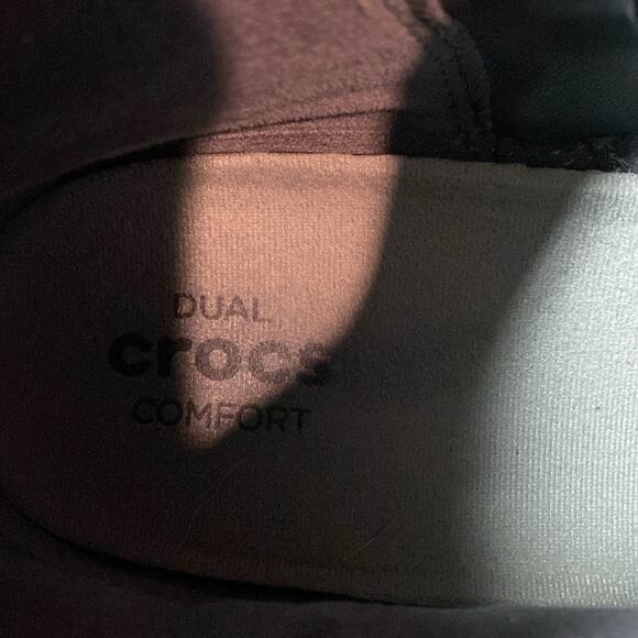 Crocs gray leather wedge booties size 10 - Picture 5 of 6